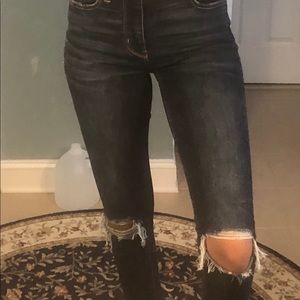 american eagle next level stretch dark wash  jeans